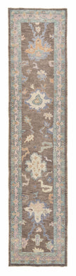 2x12 Colorful Modern Oushak Runner Rug