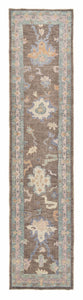 2x12 Colorful Modern Oushak Runner Rug