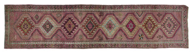 2x12 Colorful Old & Vintage Turkish Runner Rug