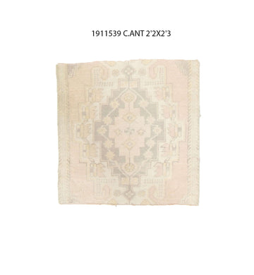 2x2 Old& Vintage Turkish Area Rug