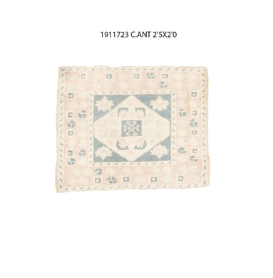 2x2 Old& Vintage Turkish Area Rug