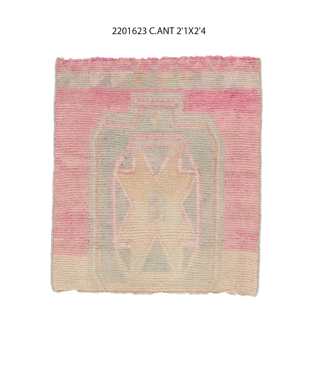 2x2 Old & Vintage Turkish Area Rug