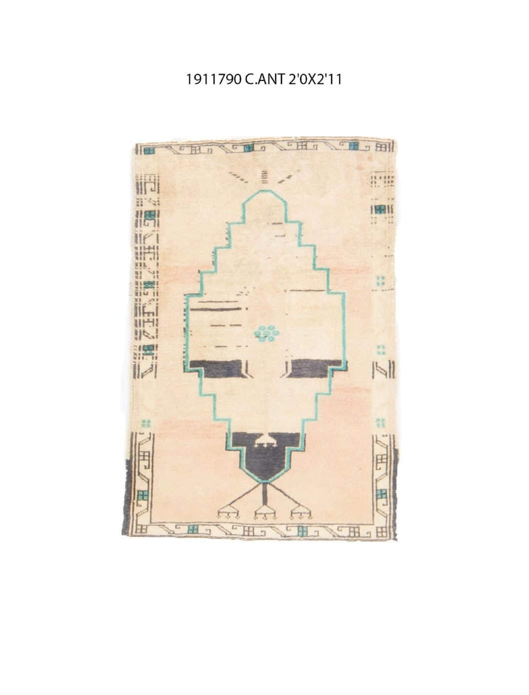 2x3 Old & Vintage Turkish Area Rug