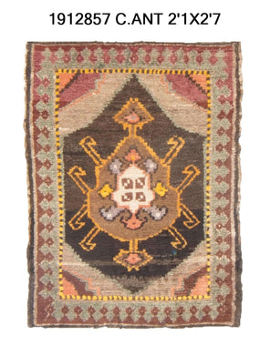 2x3 Old & Vintage Turkish Area Rug