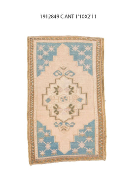 2x3 Old & Vintage Turkish Area Rug