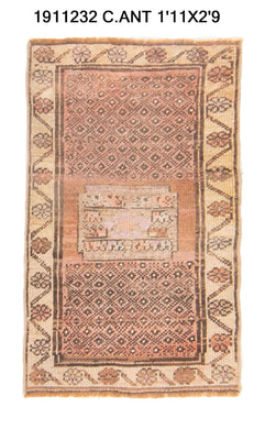 2x3 Old & Vintage Turkish Area Rug
