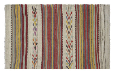 2x4 Colorful Old & Vintage Turkish Area Rug