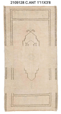 2x4 Old & Vintage Turkish Area Rug