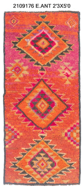 2x5 Old & Vintage Turkish Area Rug