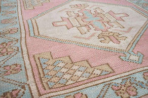 2x9 Colorful Old & Vintage Turkish Runner Rug