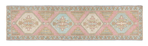 2x9 Colorful Old & Vintage Turkish Runner Rug