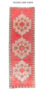 3x10 Old & Vintage Turkish Area Runner Rug