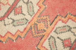 3x10 Red Vintage Turkish Runner Rug