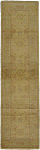 3x10 Yellow Modern Oushak Runner Rug