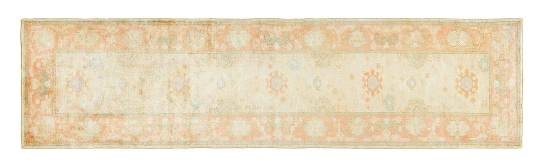 3x10 Yellow Modern Oushak Runner Rug