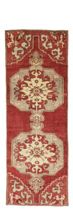 3x10 Red Old & Vintage Turkish Area Runner