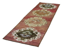 3x11 Colorful Old & Vintage Turkish Runner Rug