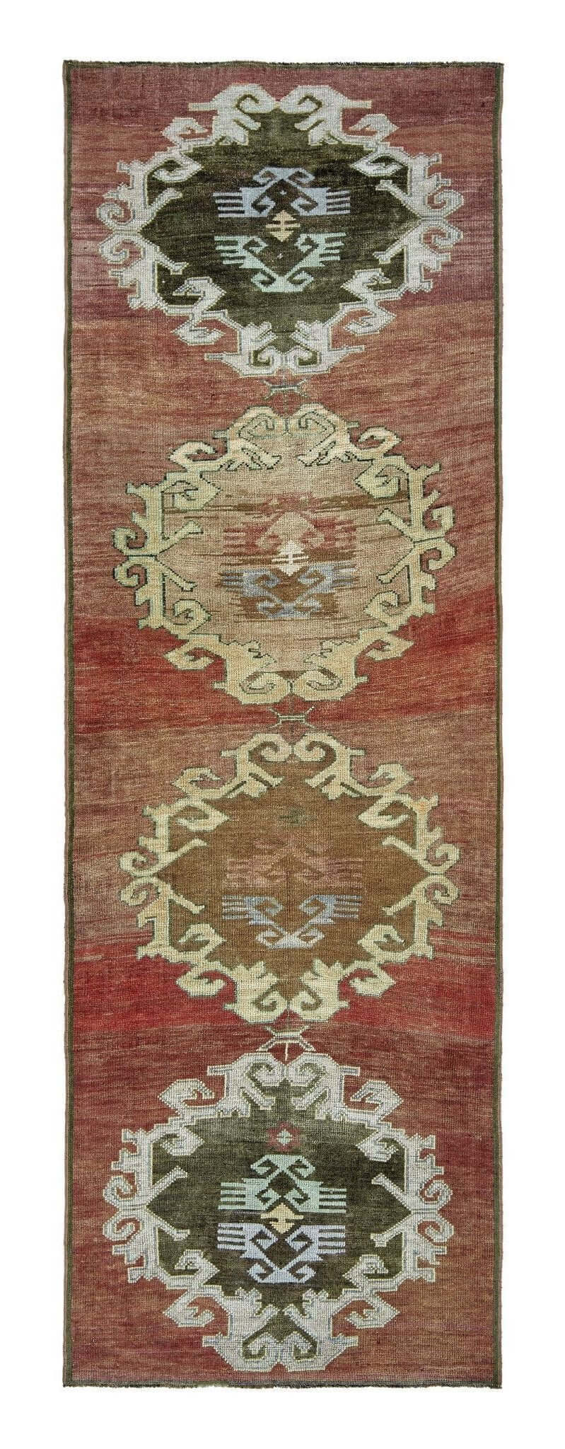3x11 Colorful Old & Vintage Turkish Runner Rug