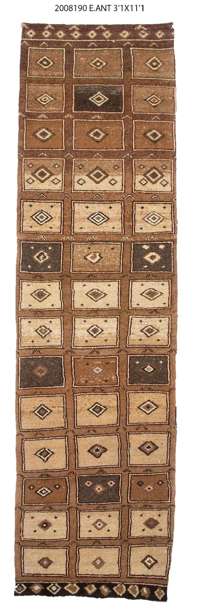 3x11 Old & Vintage Turkish Area Runner Rug