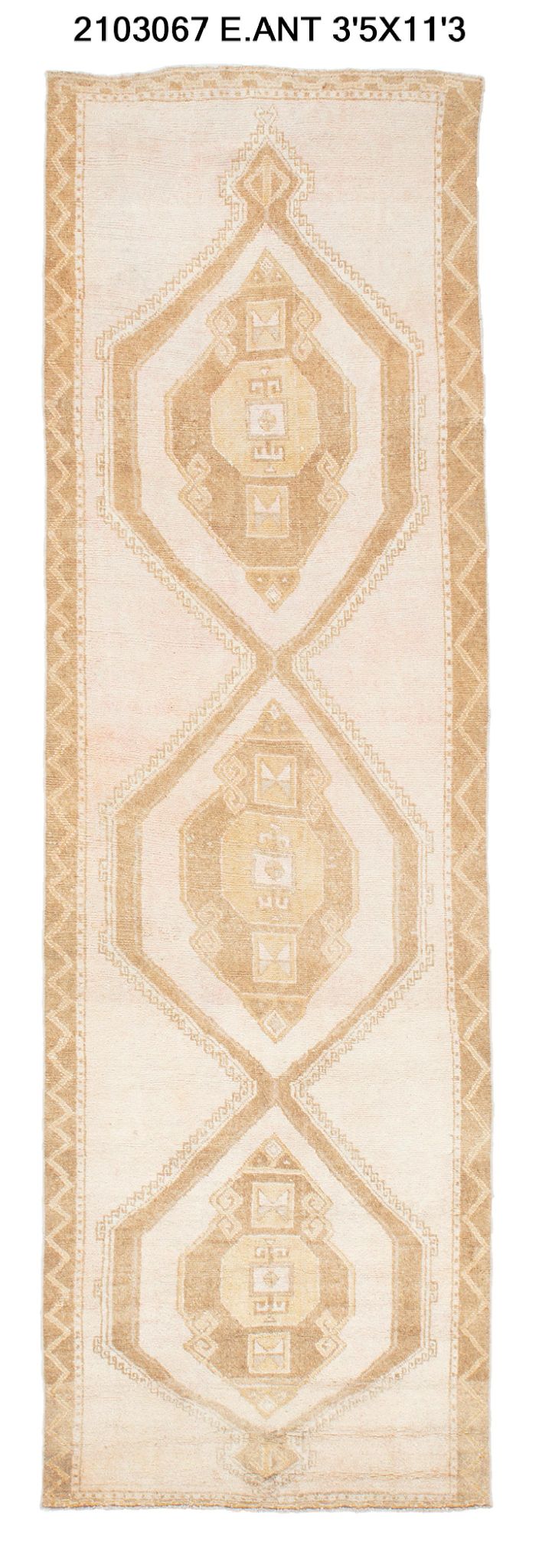 3x11 Old & Vintage Turkish Area Runner Rug