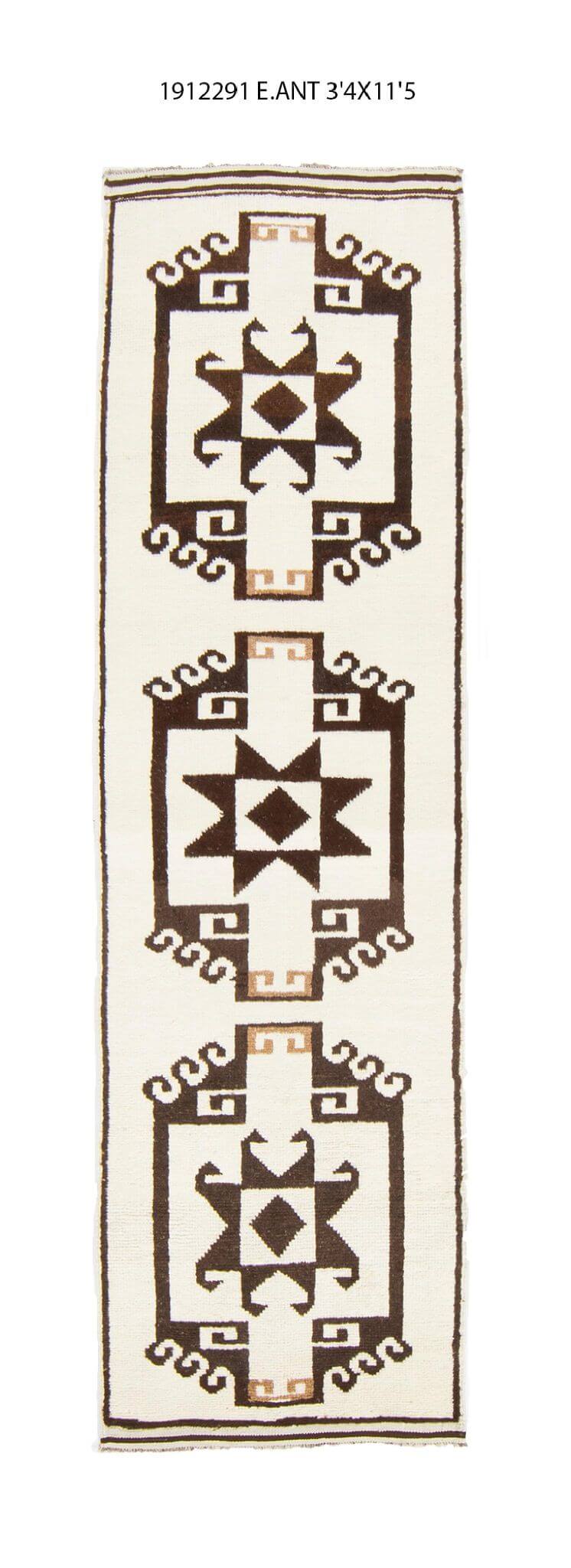 3x11 Old & Vintage Turkish Area Runner Rug