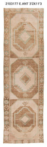 3x11 Old & Vintage Turkish Area Runner Rug