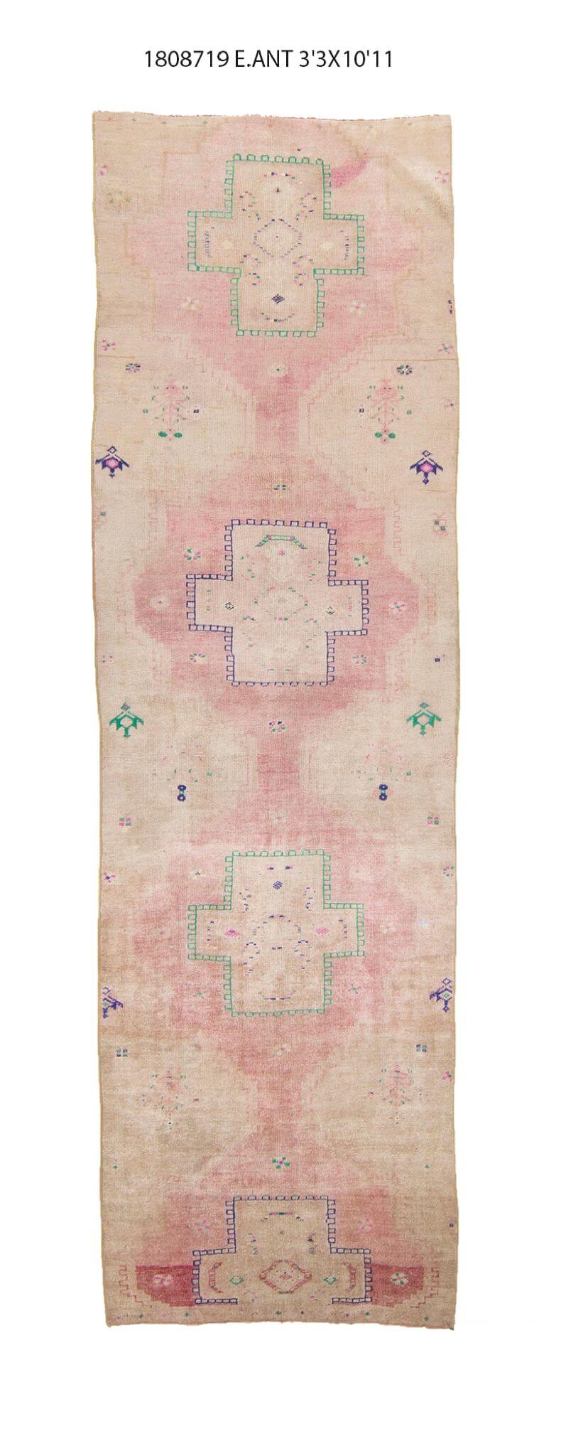 3x11 Old & Vintage Turkish Area Runner Rug