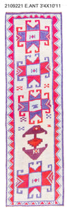 3x11 Old & Vintage Turkish Area Runner Rug