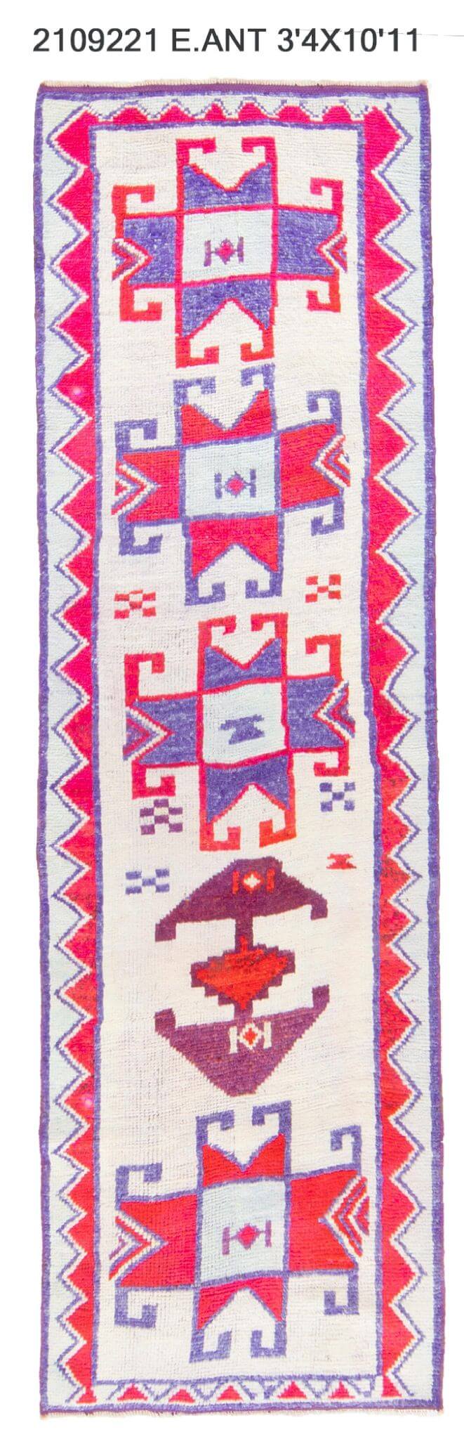 3x11 Old & Vintage Turkish Area Runner Rug