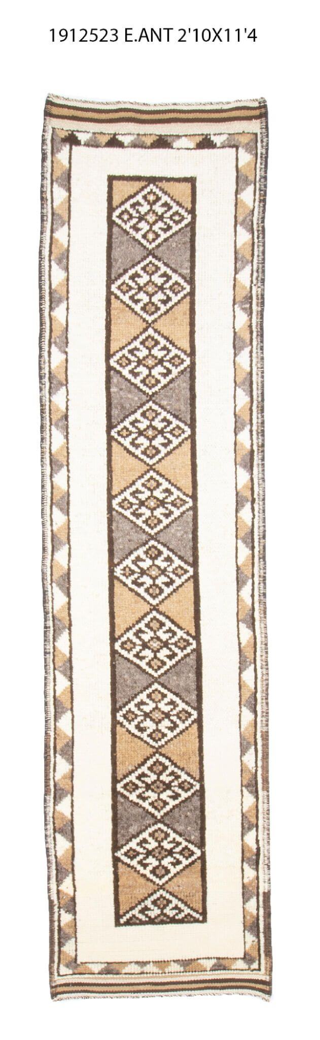 3x11 Old & Vintageturkish Area Runner Rug