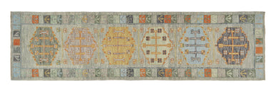 3x11 Soft Modern Oushak Runner Rug