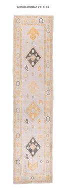 3x12 Modern Oushak Area Runner Rug