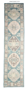 3x12 Modern Oushak Area Runner Rug
