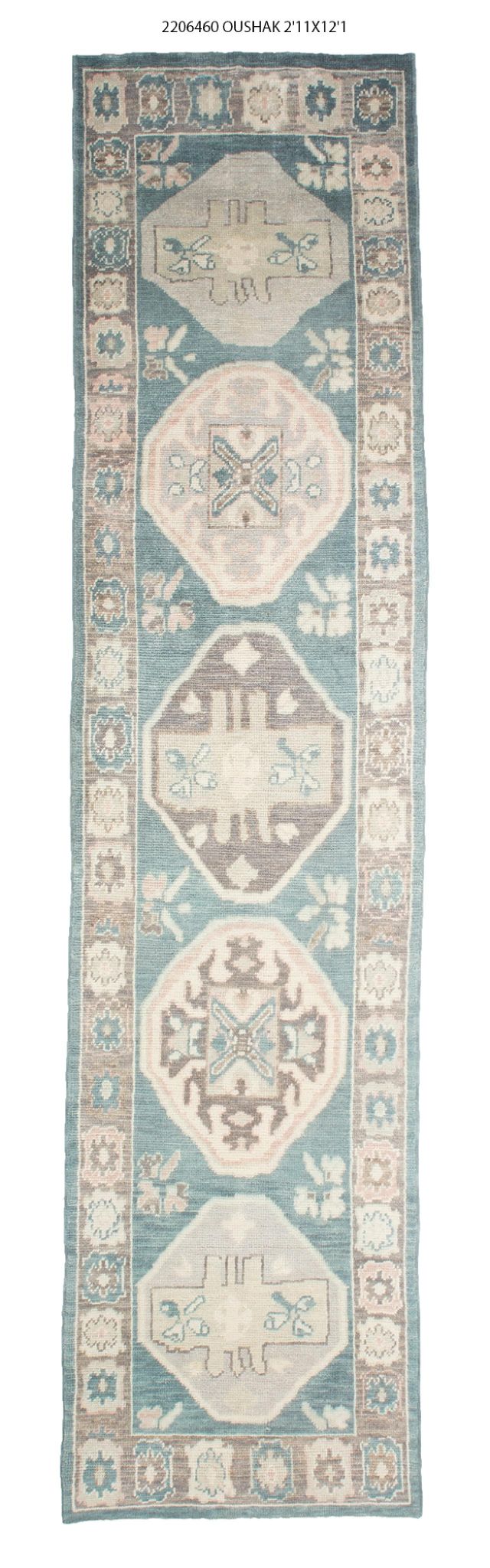 3x12 Modern Oushak Area Runner Rug