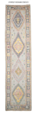 3x12 Modern Oushak Area Runner Rug