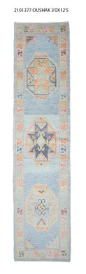 3x12 Modern Oushak Area Runner Rug