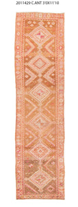 3x12 Old & Vintage Turkish Area Runner Rug