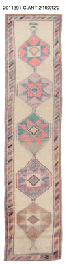 3x12 Old & Vintage Turkish Area Runner Rug