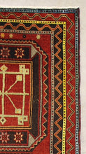 3x12 Red Vintage Turkish Runner Rug