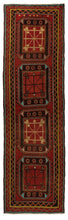 3x12 Red Vintage Turkish Runner Rug