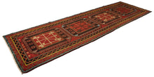 3x12 Red Vintage Turkish Runner Rug