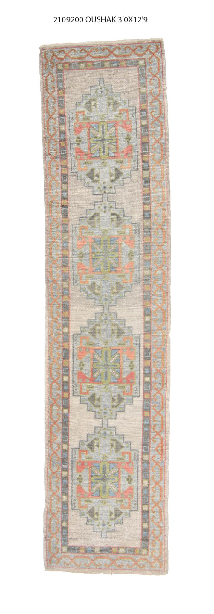 3x13 Modern Oushak Area Runner Rug