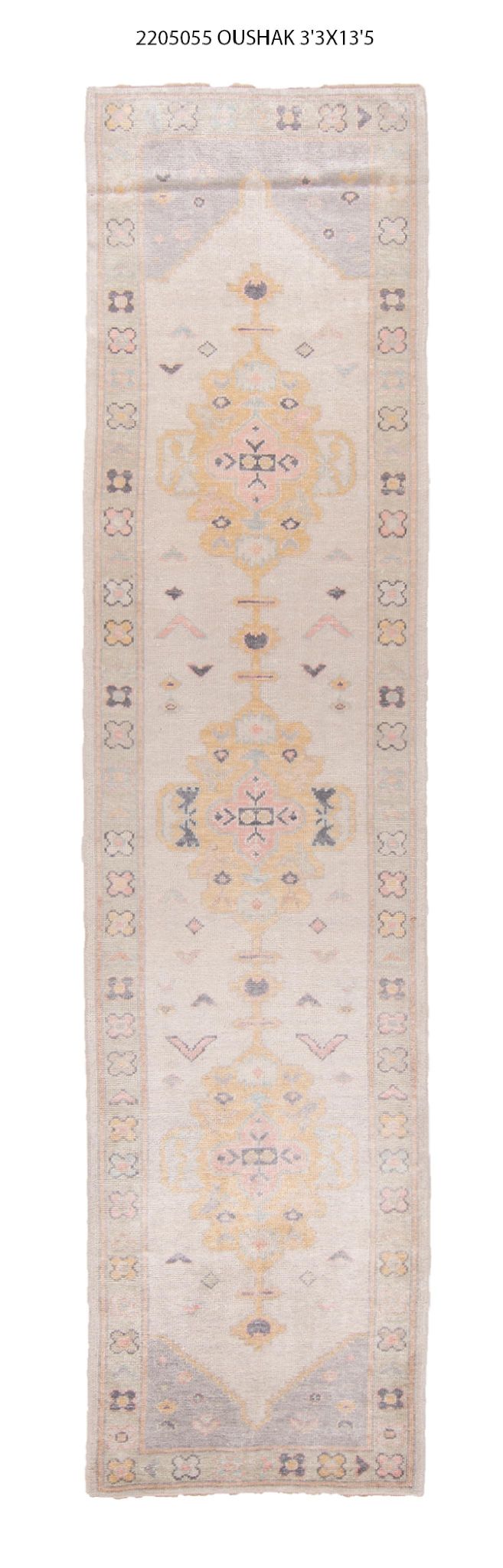 3x13 Modern Oushak Area Runner Rug