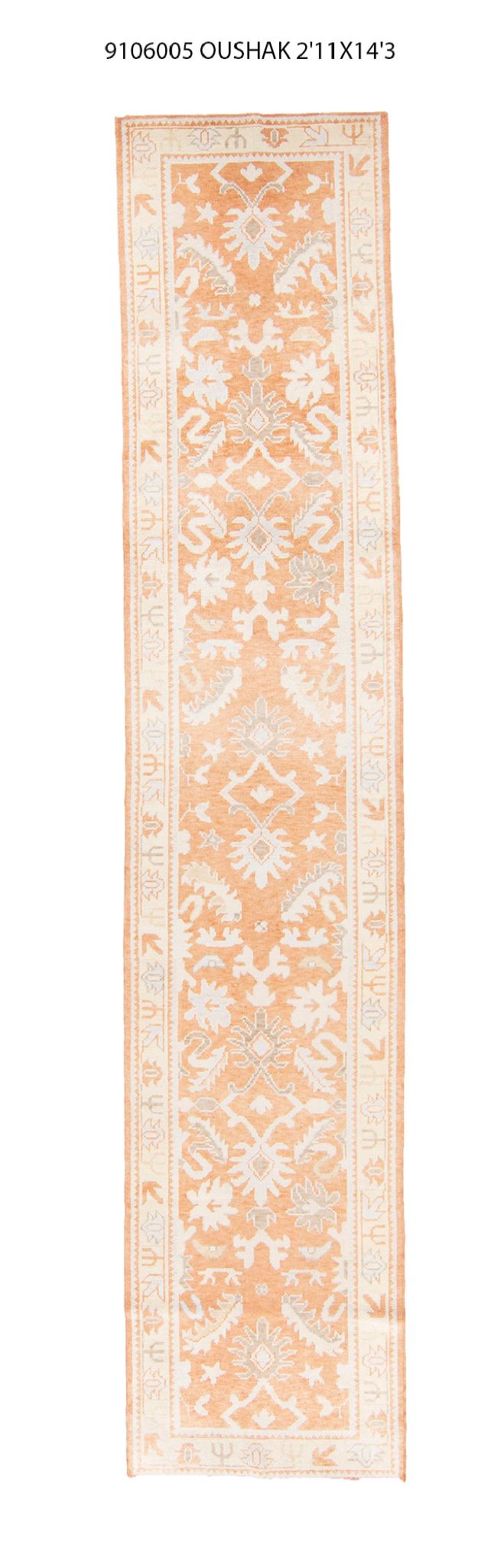 3x14 Modern Oushak Area Runner Rug