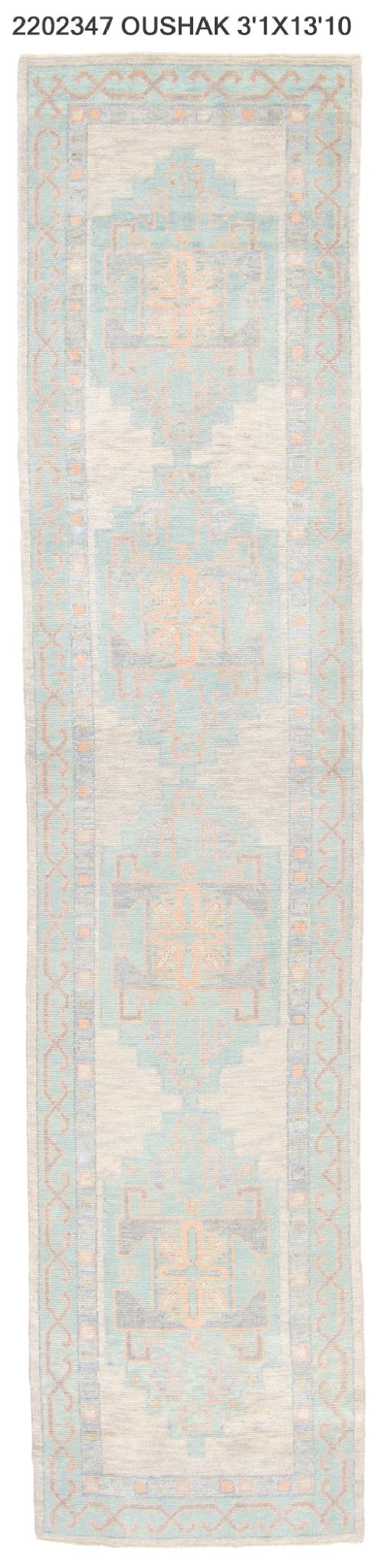 3x14 Modern Oushak Area Runner Rug