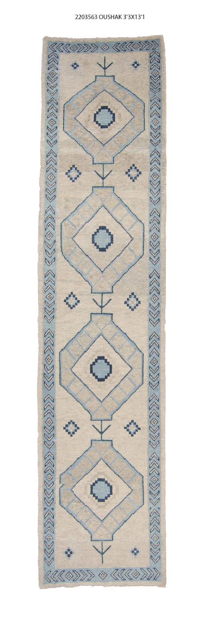 3x14 Modern Oushak Area Runner Rug
