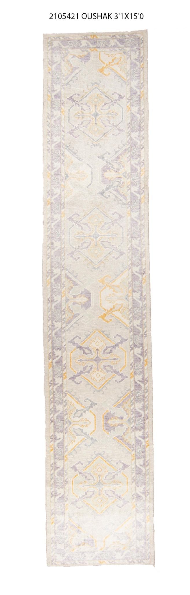 3x15 Modern Oushak Area Runner Rug