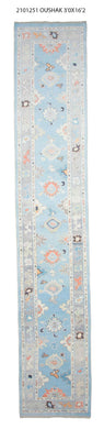 3x16 Modern Oushak Area Runner Rug