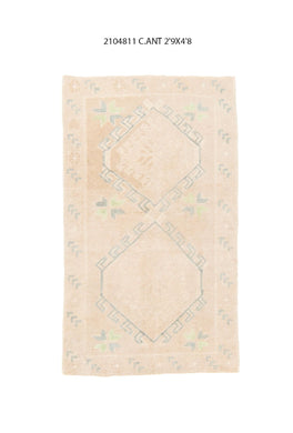 3x5 Old& Vintage Turkish Area Rug