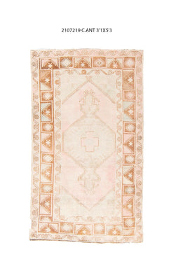 3x5 Old& Vintage Turkish Area Rug